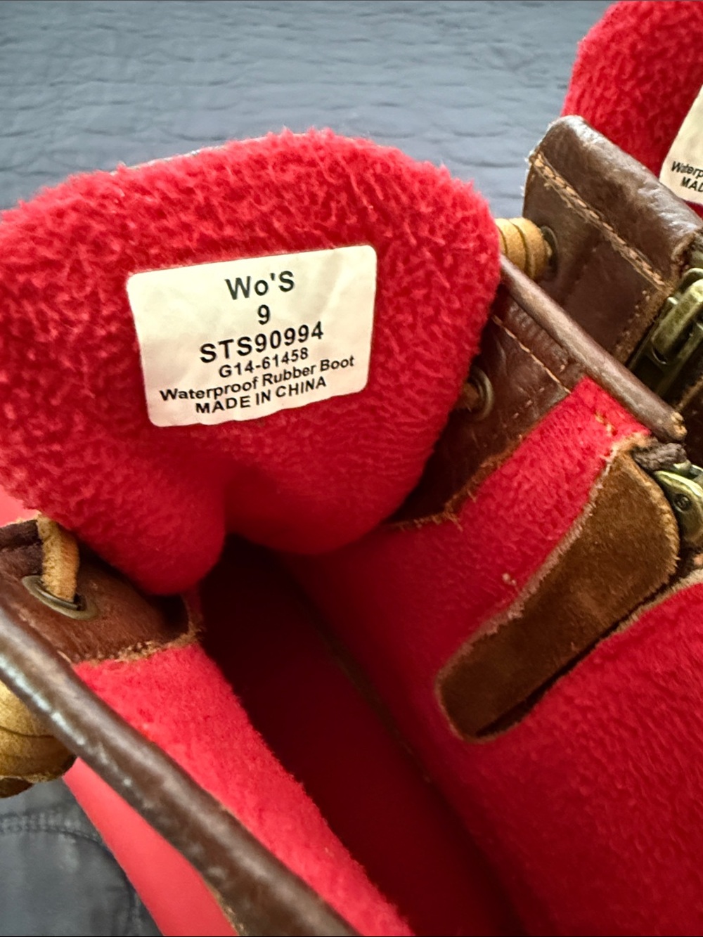 ❤️Sperry Top-Sider Saltwater Duck Boots Red Metallic - Picture 5 of 9